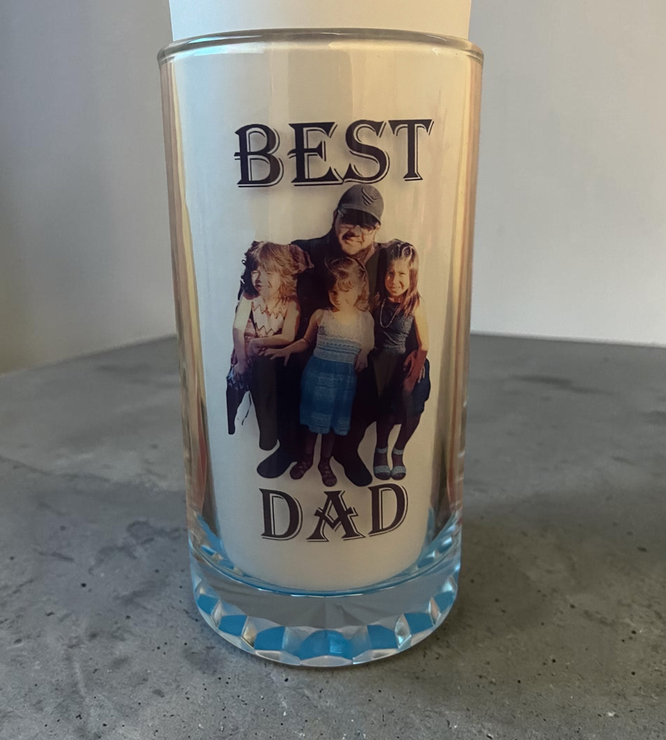 Best Dad Custom Photo Glass